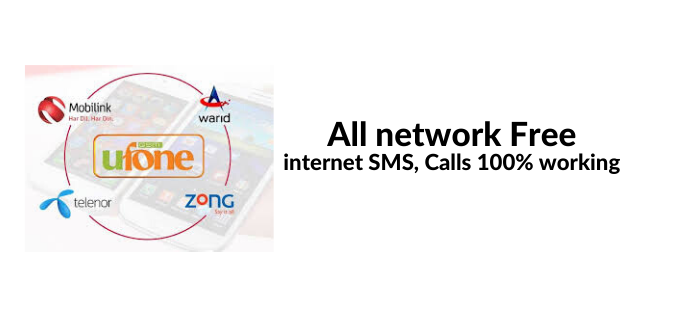 All network Free internet, SMS, Calls 100% working